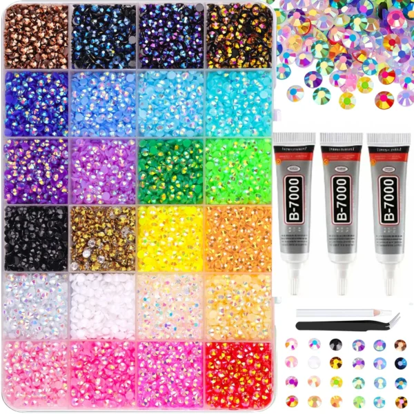 Sfc1fe013b6df4343acd4ae33fed437b6I.webp 2026 New Colorful DIY Resin Rhinestone Kit for Bedazzling